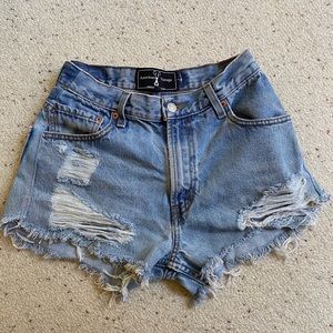 Distressed Denim Shorts